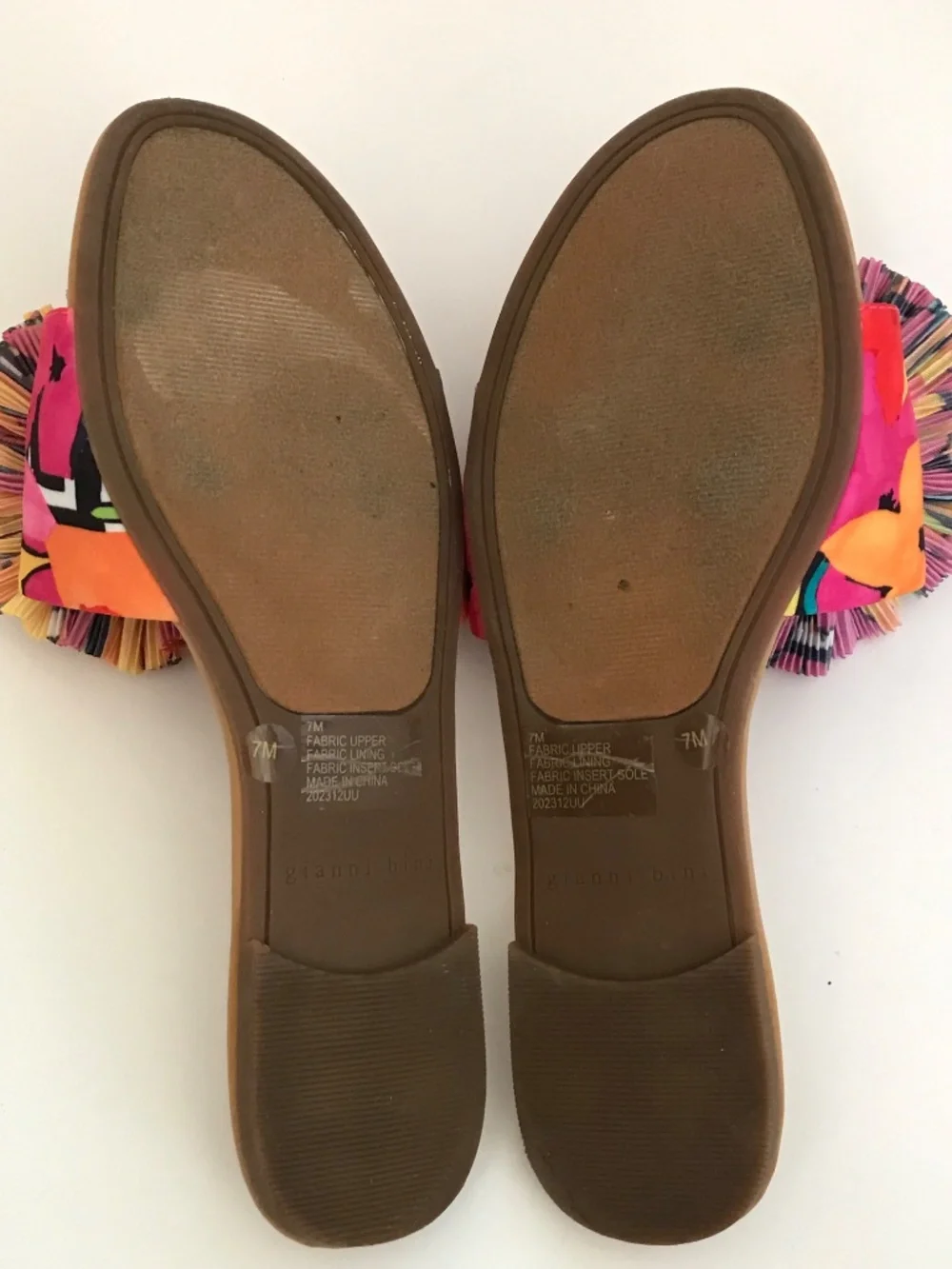 GIANNI BINI Zaven Floral Ruffle Slide Sandals Size 7 Colorful - Picture 10 of 12